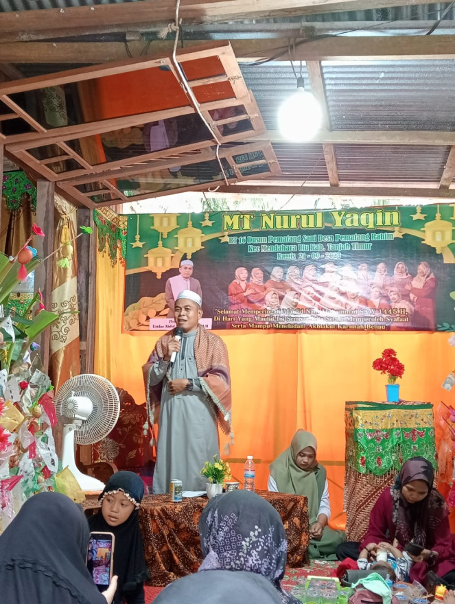 KETUA POKJALUH TANJAB TIMUR MENGISI TAUSIYAH DI MAJELIS TAKLIM NURUL YAQIN